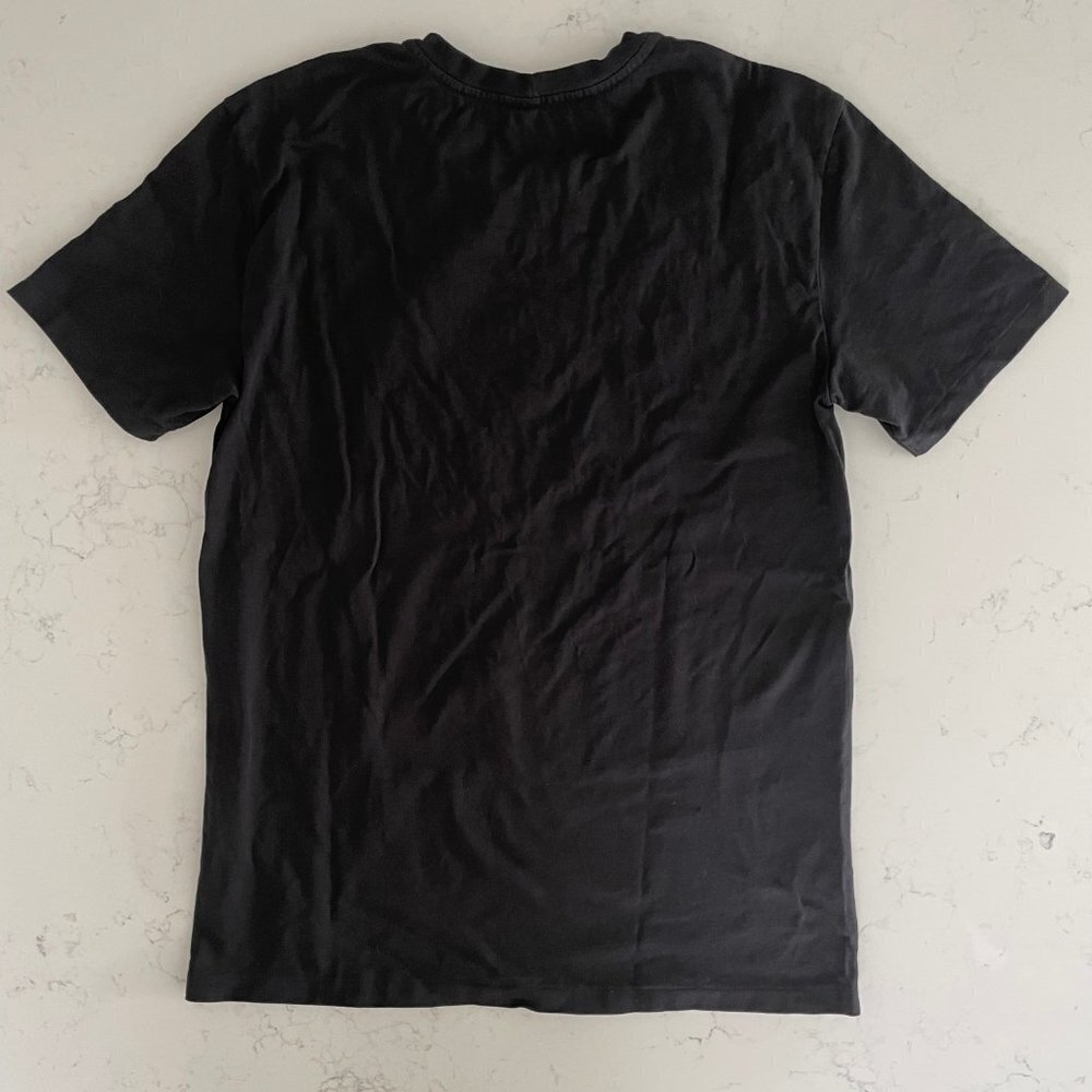 Armani Exchange Casual SS Crew Neck Cotton T Shirt Black Green w Beading Sz S - Picture 6 of 10